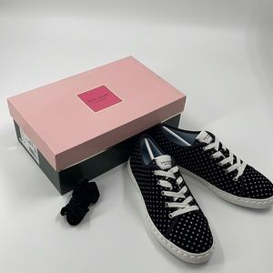 Kate Spade Vale velvet in Black/ Glitter Sneakers